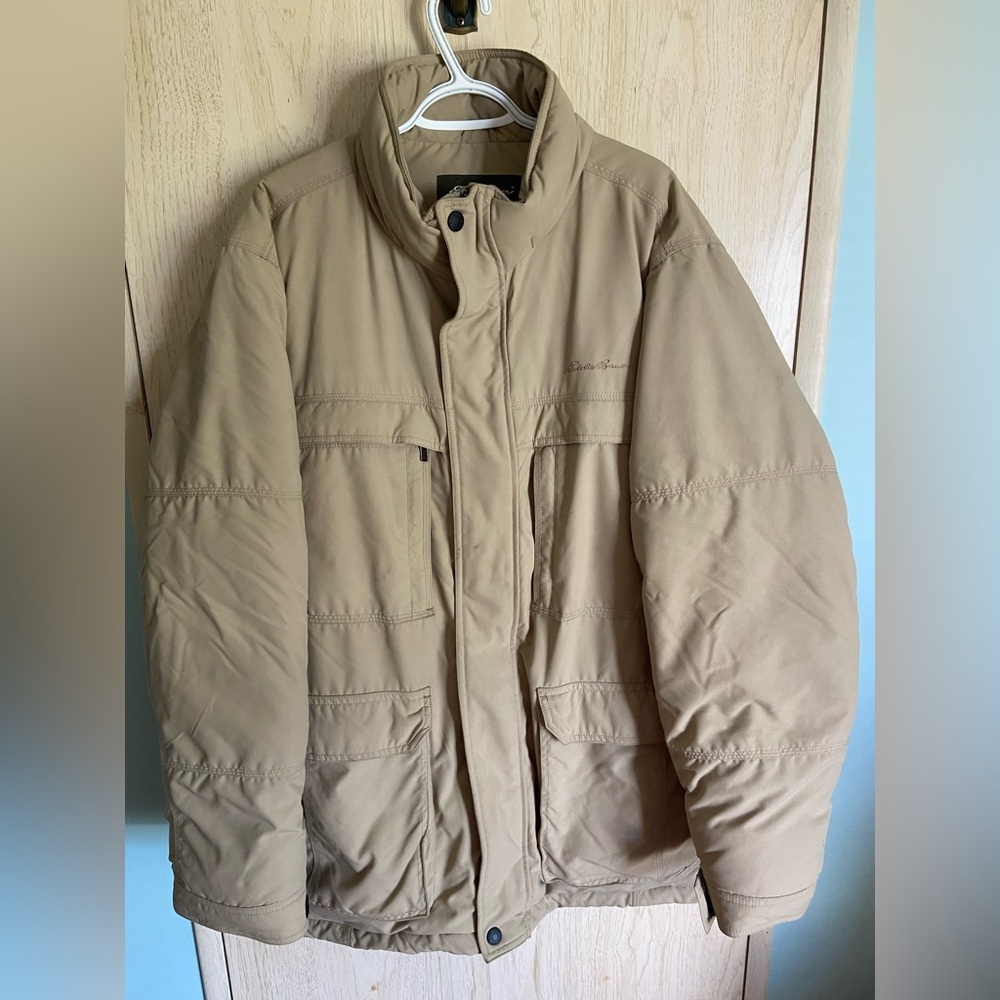 Eddie Bauer Tan Puffer Jacket